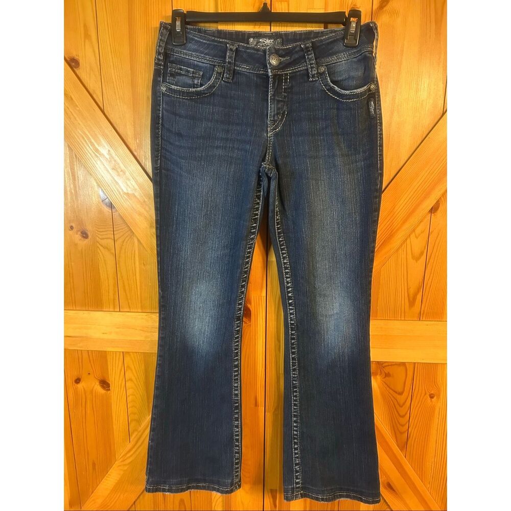 Silver Jeans Womens Size 30x34 Suki Boot Blue Denim (5799)
